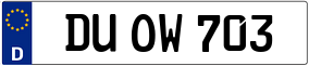 Trailer License Plate
